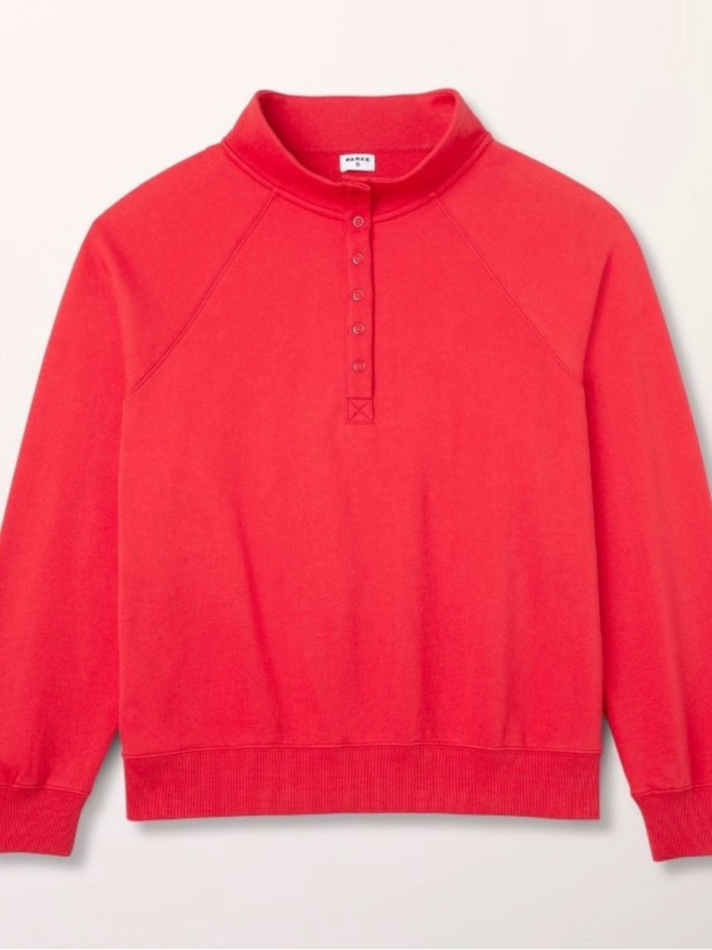 NWT Parke x Target Women’s Snap Mockneck Popover Sweatshirt in Red - L/XL